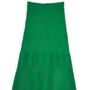 Buru I Crocheted Knit Skirt - Green - S/M